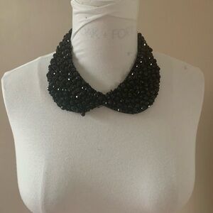 Black sequin collar